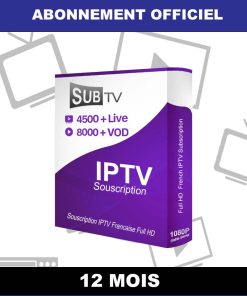 SUBTV IPTV ABONNEMENT 12 MOIS